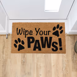 JVL Eco-Friendly Latex Backed Coir Entrance Doormat, 40x70cm - Wipe Your Paws - Additional view 11