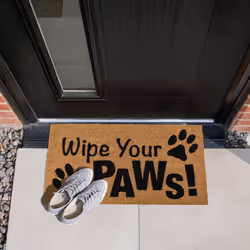 JVL Eco-Friendly Latex Backed Coir Entrance Doormat, 40x70cm - Wipe Your Paws - Additional view 9