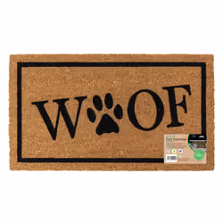 JVL Eco-Friendly Latex Backed Coir Entrance Doormat, 40x70cm - Woof