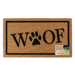 JVL Eco-Friendly Latex Backed Coir Entrance Doormat, 40x70cm - Woof