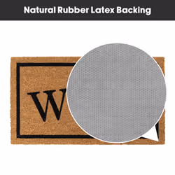 JVL Eco-Friendly Latex Backed Coir Entrance Doormat, 40x70cm - Woof - Additional view 6