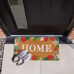 JVL Eco-Friendly Latex Backed Coir Entrance Doormat, 40x70cm - Strawberry Fields - Additional view 9