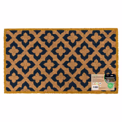 JVL Eco-Friendly Latex Backed Coir Entrance Doormat, 40x70cm - Vintage