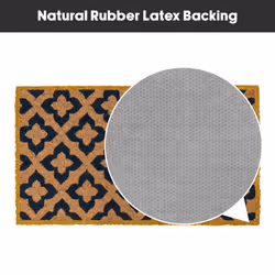 JVL Eco-Friendly Latex Backed Coir Entrance Doormat, 40x70cm - Vintage - Additional view 6