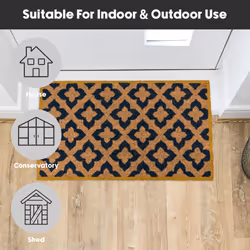 JVL Eco-Friendly Latex Backed Coir Entrance Doormat, 40x70cm - Vintage - Additional view 7