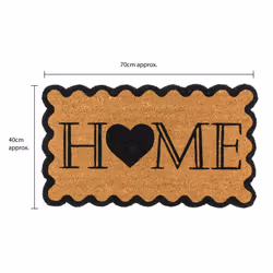 JVL Eco-Friendly Latex Backed Coir Entrance Doormat, 40x70cm - Scalloped Home - Additional view 11
