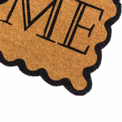 JVL Eco-Friendly Latex Backed Coir Entrance Doormat, 40x70cm - Scalloped Home