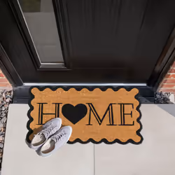 JVL Eco-Friendly Latex Backed Coir Entrance Doormat, 40x70cm - Scalloped Home - Additional view 9
