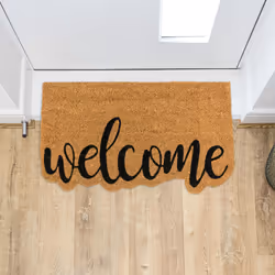 JVL Eco-Friendly Latex Backed Coir Entrance Doormat, 40x70cm - Shaped Welcome - Additional view 10