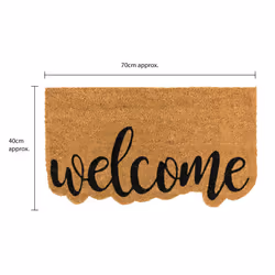 JVL Eco-Friendly Latex Backed Coir Entrance Doormat, 40x70cm - Shaped Welcome - Additional view 11