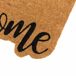 JVL Eco-Friendly Latex Backed Coir Entrance Doormat, 40x70cm - Shaped Welcome