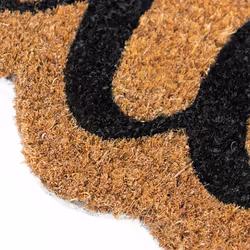 JVL Eco-Friendly Latex Backed Coir Entrance Doormat, 40x70cm - Shaped Welcome