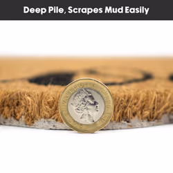JVL Eco-Friendly Latex Backed Coir Entrance Doormat, 40x70cm - Shaped Welcome - Additional view 5