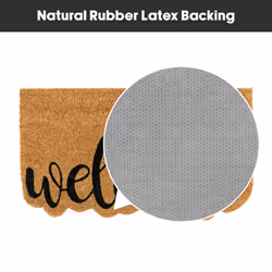 JVL Eco-Friendly Latex Backed Coir Entrance Doormat, 40x70cm - Shaped Welcome - Additional view 6