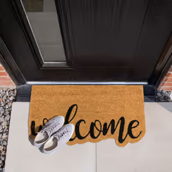 JVL Eco-Friendly Latex Backed Coir Entrance Doormat, 40x70cm - Shaped Welcome - Additional view 9