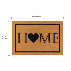 JVL Eco-Friendly Latex Backed Coir Entrance Doormat, 60x90cm - Heart Home Welcome - Additional view 11