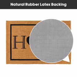 JVL Eco-Friendly Latex Backed Coir Entrance Doormat, 60x90cm - Heart Home Welcome - Additional view 6