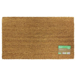 JVL Manor Plain Natural Coir Backed Door Mat, Latex, Brown, 40 x 60 cm