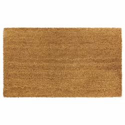 JVL Manor Plain Natural Coir Backed Door Mat, Latex, Brown, 40 x 60 cm
