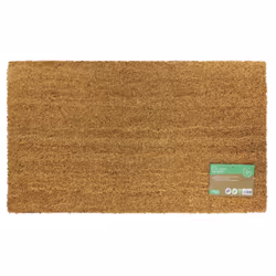 JVL Manor Natural Coir Latex Backed Door Mat, Plastic/Vinyl, Brown, 40 x 70 cm