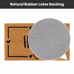 JVL Eco-Friendly Latex Backed Coir Entrance Doormat, 40x70cm - Home Hearts - Additional view 6
