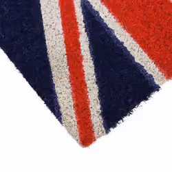 JVL Union Jack British Flag Latex Backed Coir Entrance Floor Door Mat
