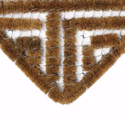 JVL Boston Natural Coir Steel Scraper Outdoor Entrance Floor Door Mat, Metal, Brown, 45 x 75 cm