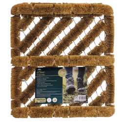 JVL Boston Natural Coir Boot Scraper Mat, 30 x 35 cm