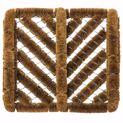 JVL Boston Natural Coir Boot Scraper Mat, 30 x 35 cm