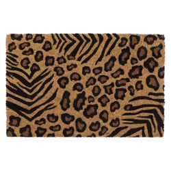 Eco-Friendly Latex Backed Coir Door Mat, Animal Print
