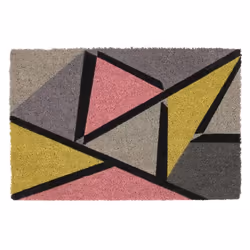 Eco-Friendly Latex Backed Coir Door Mat, Abstract