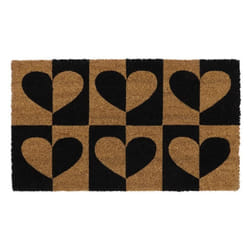 Eco-Friendly Latex Backed Coir Door Mat, Heart to Heart
