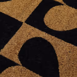 Eco-Friendly Latex Backed Coir Door Mat, Heart to Heart