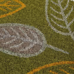 Eco-Friendly Latex Backed Coir Door Mat, Falling Leaves