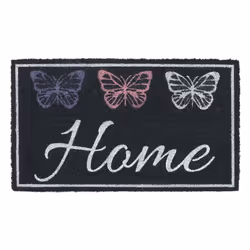 Eco-Friendly Latex Backed Coir Door Mat, Home Butterflies