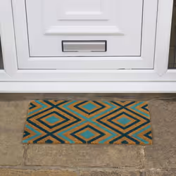 Eco-Friendly Latex Backed Coir Door Mat, Rhombus