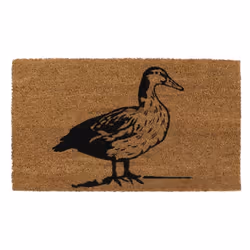 Eco-Friendly Latex Backed Coir Door Mat, Quackers Duck