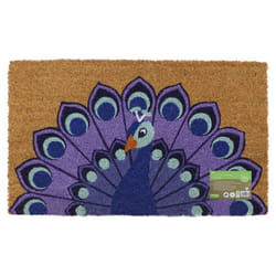 Eco-Friendly Latex Backed Coir Door Mat, Peacock