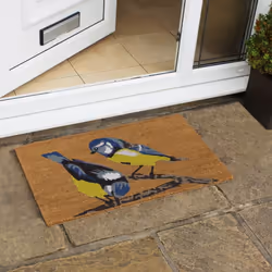 Eco-Friendly Latex Backed Coir Door Mat, Birds
