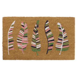 Eco-Friendly Latex Backed Coir Door Mat, Feathers