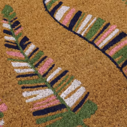 Eco-Friendly Latex Backed Coir Door Mat, Feathers