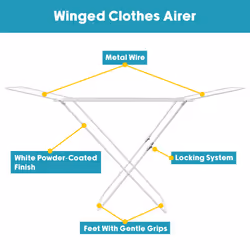 JVL 18M  WINGED FOLDING CLOTHES DRYER AIRER