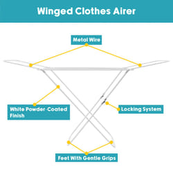 JVL 18M  WINGED FOLDING CLOTHES DRYER AIRER