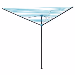 JVL 3 Arm Powder Coated Steel Rotary Airer, 45 Metres