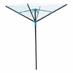 JVL 4 Arm Powder Coated Steel Rotary Airer, 40 Metres