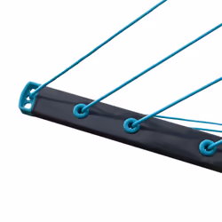 JVL 4 Arm Powder Coated Steel Rotary Airer, 40 Metres