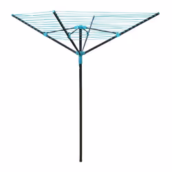 JVL 4 Arm Powder Coated Steel Rotary Airer, 50 Metres