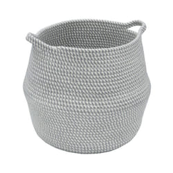 JVL Edison Round Belly Cotton Rope Storage, Large, Grey