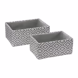 JVL Argyle Set of 2 Rectangular Storage Baskets