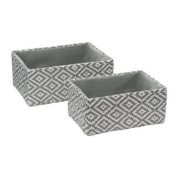 JVL Argyle Set of 2 Rectangular Storage Baskets